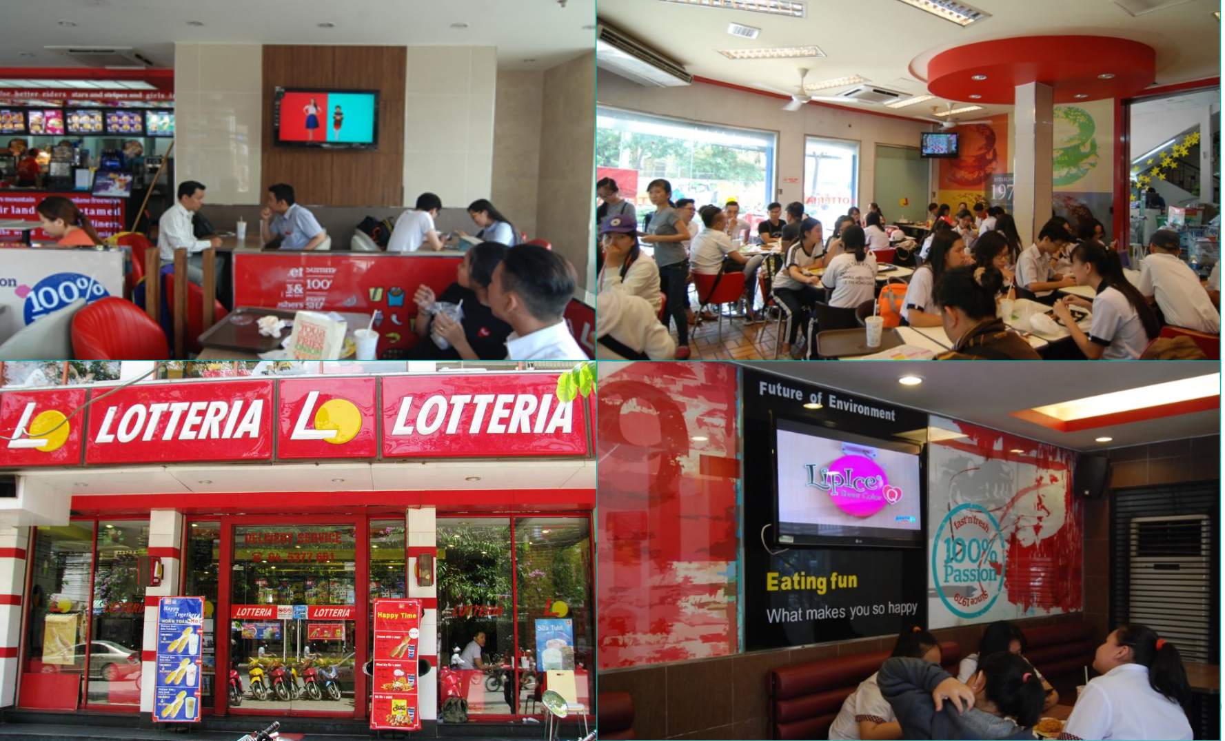 Quảng cáo màn hình LCD tại Lotteria